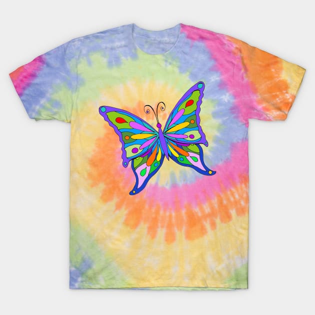 Flying Butterfly - Wings Open T-Shirt by RhondaChase